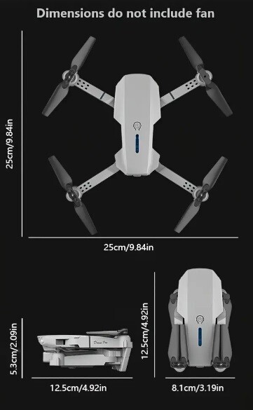 DJI Drone Style 2025 HD Dual Camera Selfie WIFI FPV Foldable RC Quadcopter Full