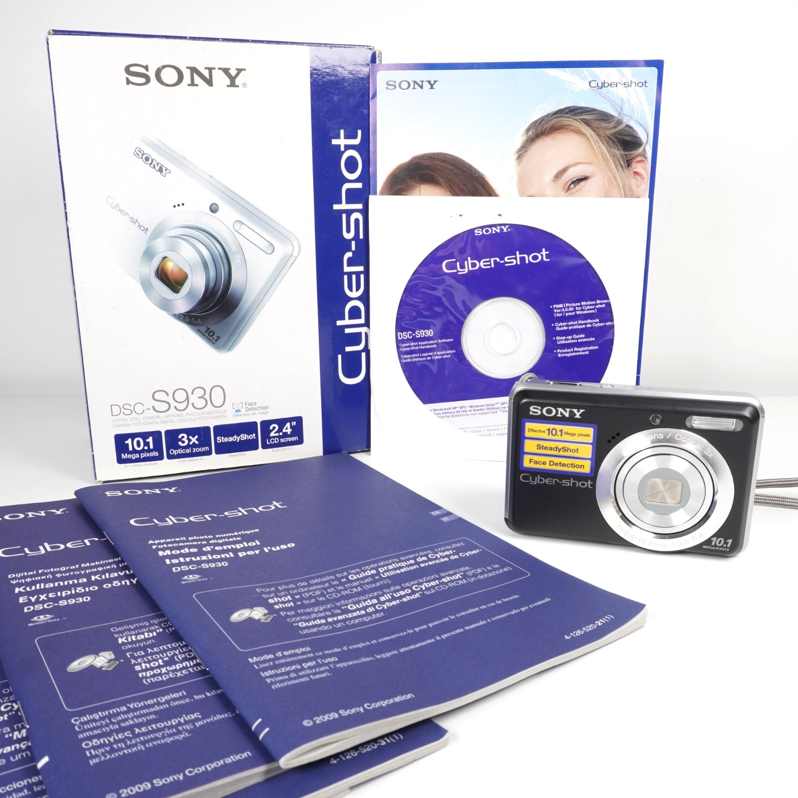 SONY CYBERSHOT DSC-S930 10.1MP Compact Digital Camera – AA Battery