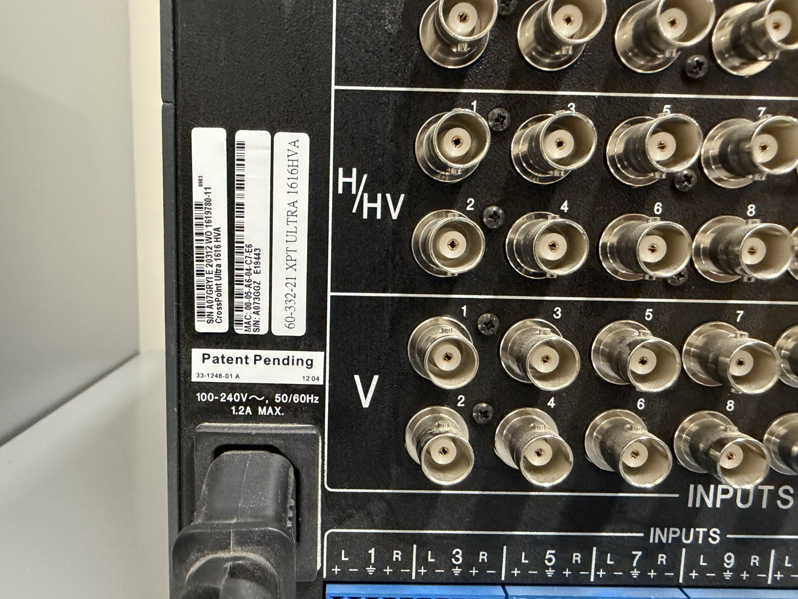 Extron CrossPoint Ultra Series 1616 HVA – Ultra Wideband Matrix Switcher