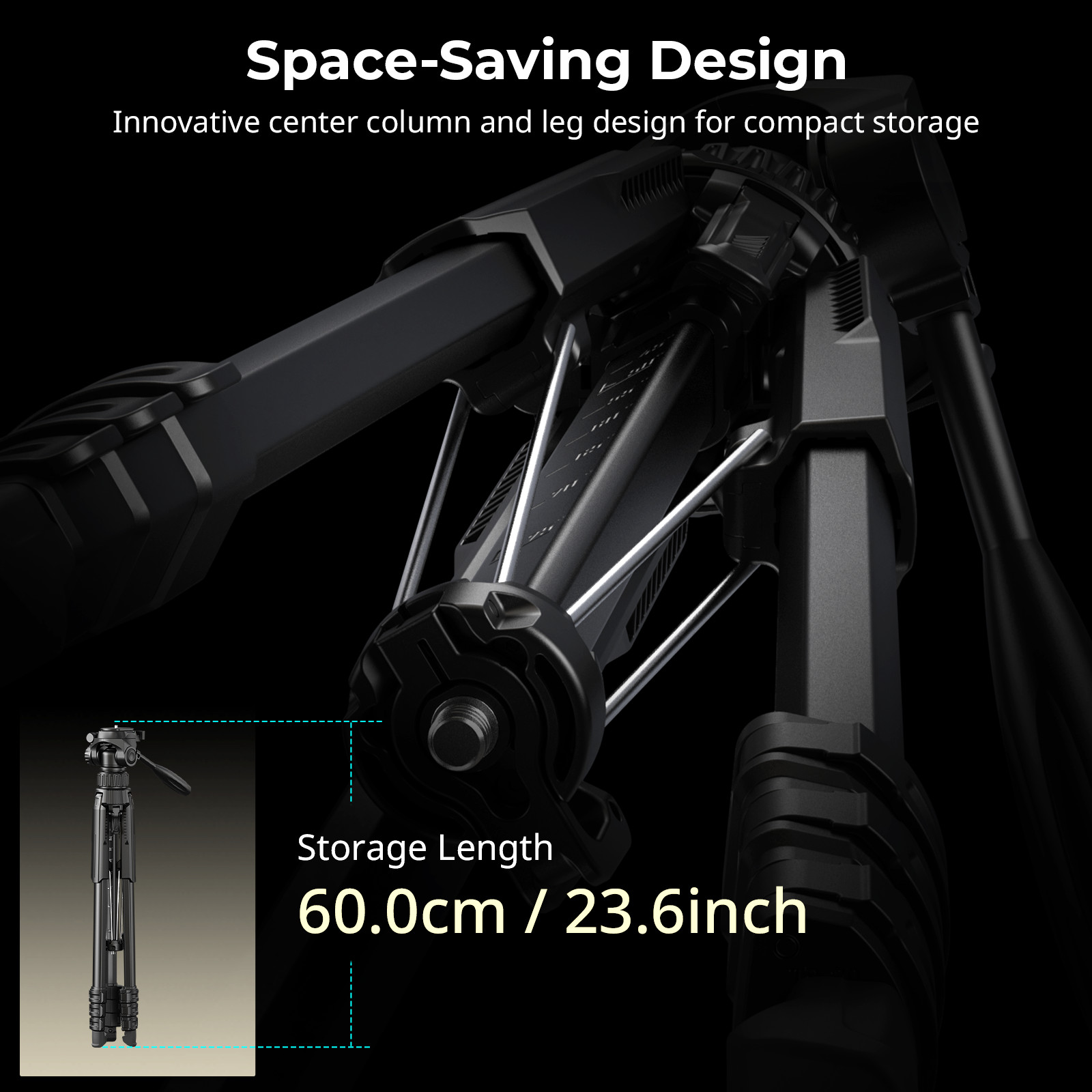 SmallRig 71″ Camera Tripod Stand Travel Tripod for iPhone for Canon for Nikon