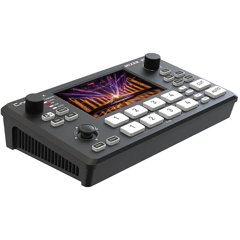 CineTreak Mixer Plus 4-Channel HDMI Streaming Video Switcher with 4.5″ Display