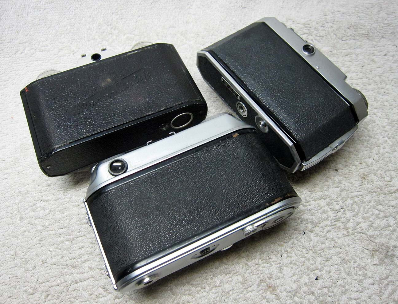 THREE (3) Vintage Antique 1950’s 35mm Cameras.Arette IA, Iloca Quick-A,Kalimar A