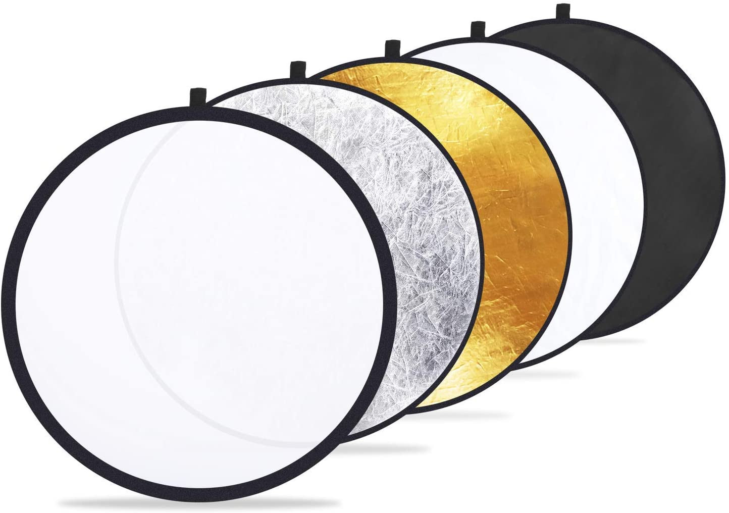 24″ (60Cm) 5-In-1 Photography Reflector, Multi-Disc Light Reflectors for Photogr