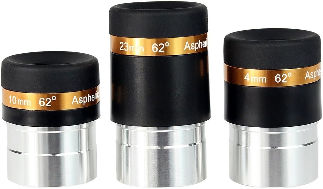Telescope Eyepiece Set 4mm 10mm 23mm – Wide Angle Lens Kit