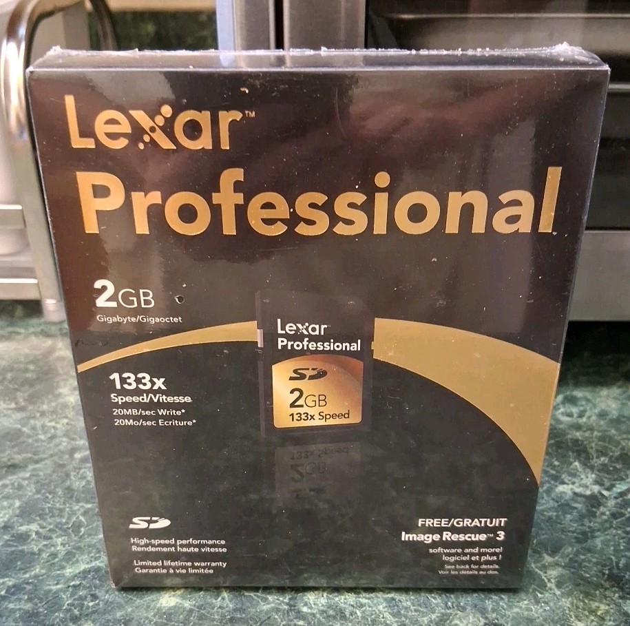 Lexar Professional (2GB) SD Card 133x Speed Brand New Sealed Box