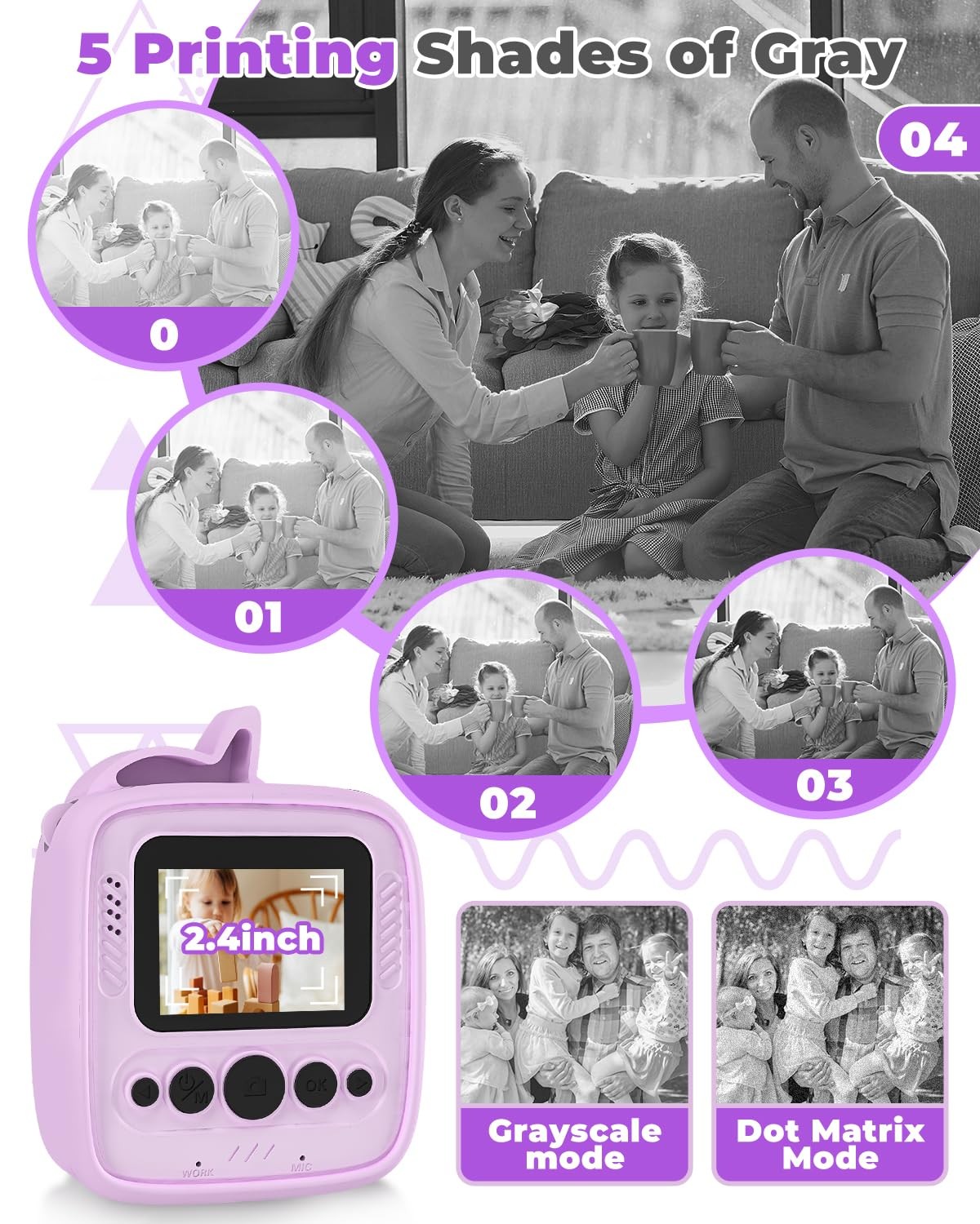 Instant Print for 3-12 Years, Thermal Print Toy is a Surprise Gift for Girls …
