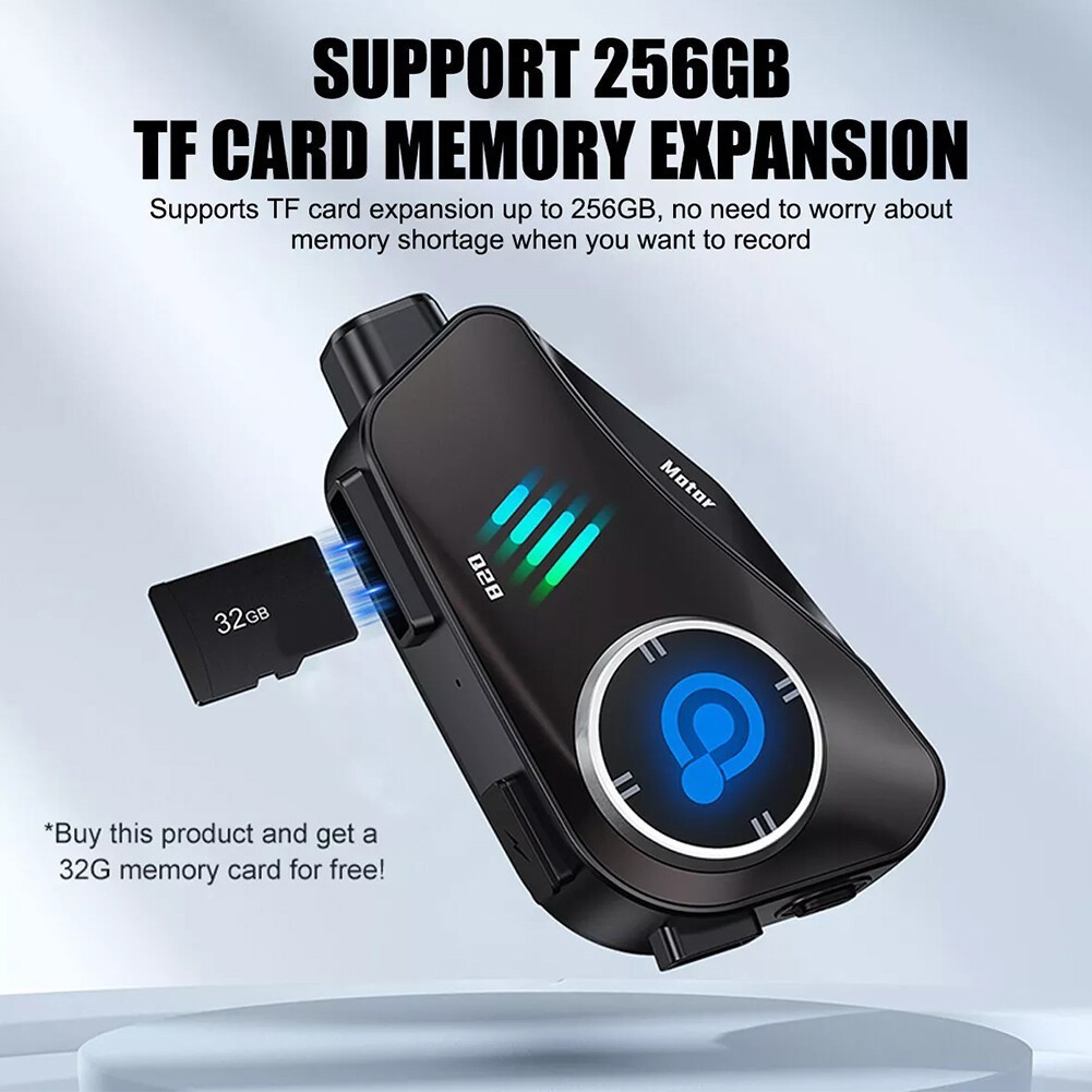 DVR Video Recorder Camera WiFi Motorcycle Helmet Bluetooth Headset HD Dash Cam