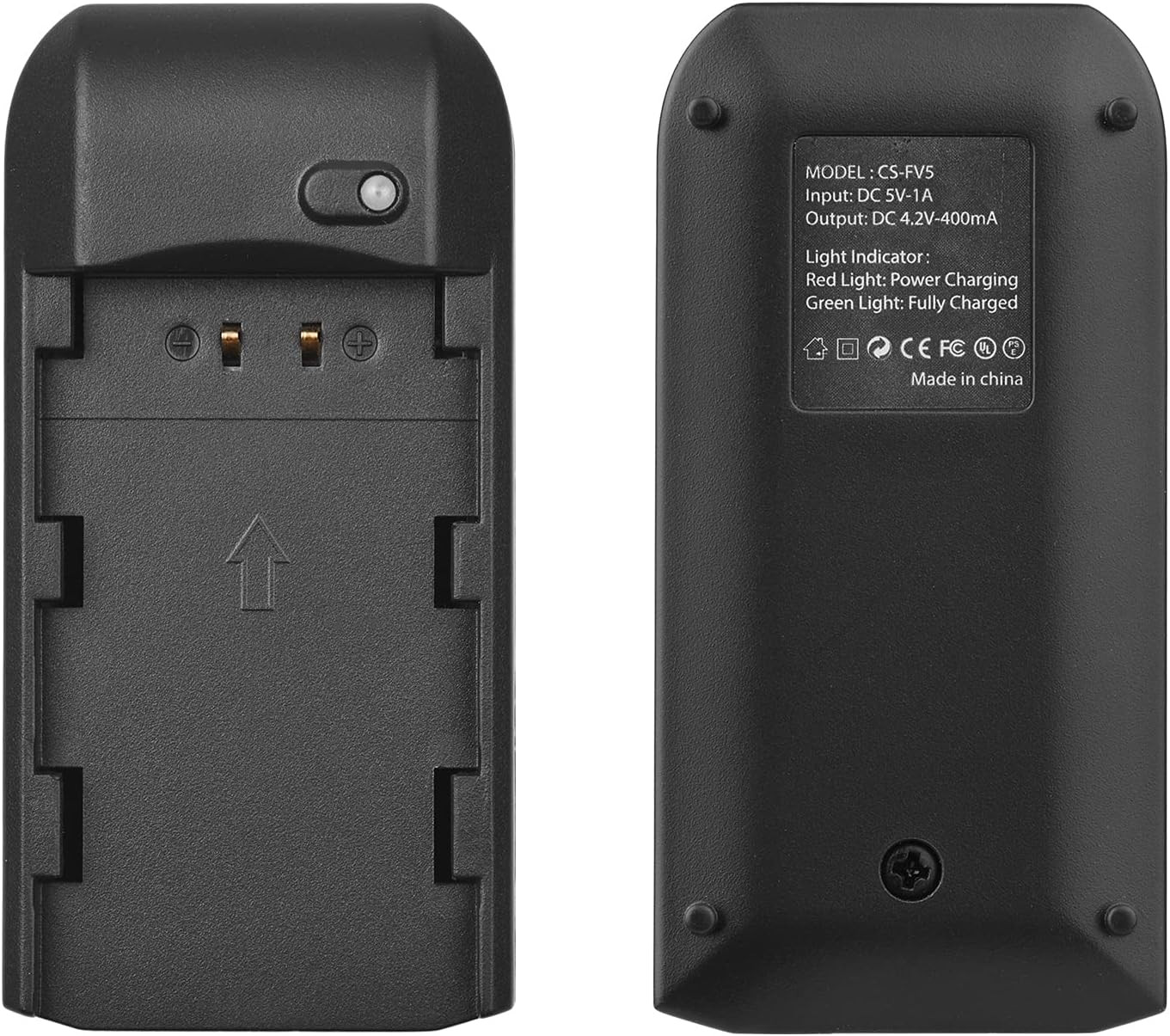 NP-FV5 Battery Charger with LED Indicator Light + 2 NP-FV5 plus Batteries 3.7V 1