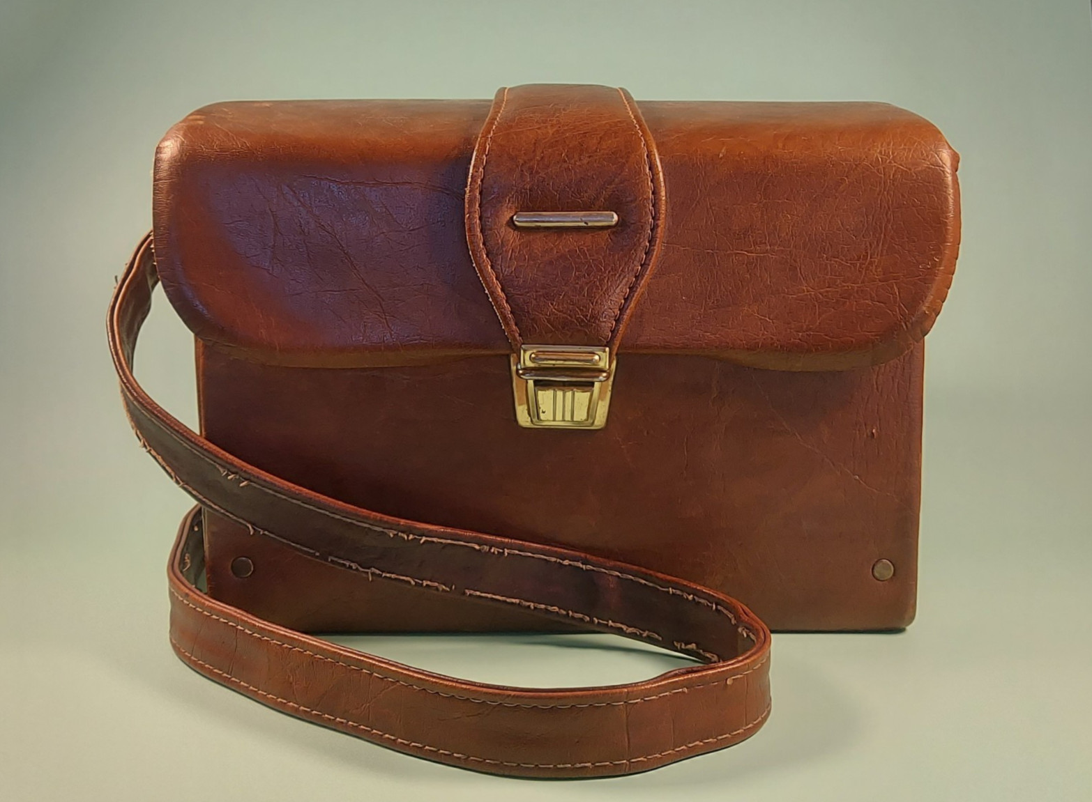 Vintage Camera Bag / Case – Brown Faux Leather Style – For Parts / Repair – Sold