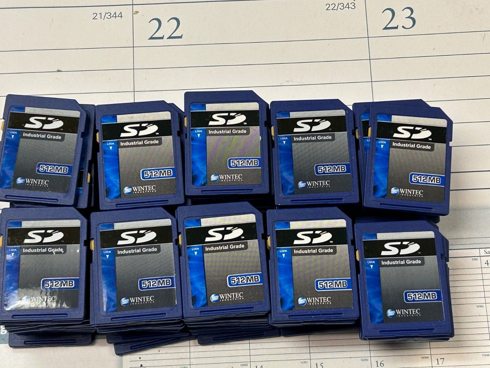 Lot Of 100 WINTEC 512MB SD Memory Cards NEW