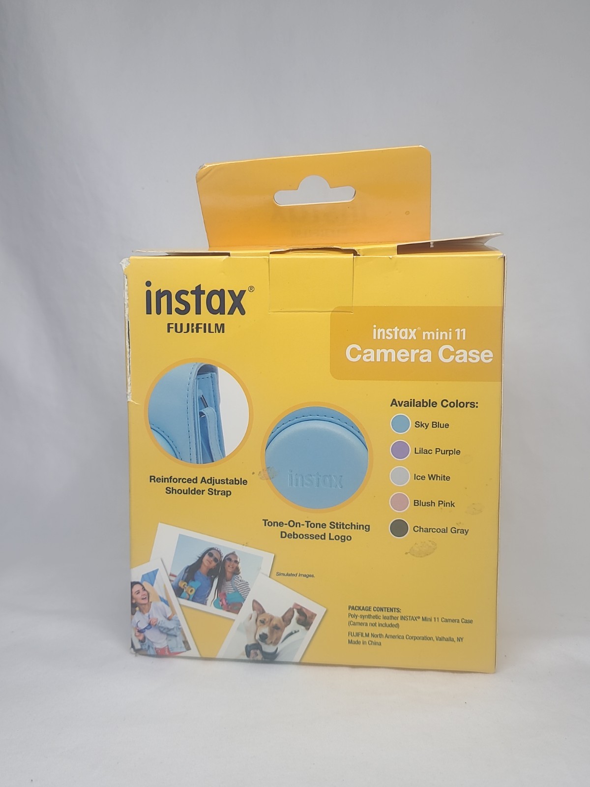 Fujifilm Instax Mini 11 Camera Case Sky Blue Poly-Synthetic Leather Strap