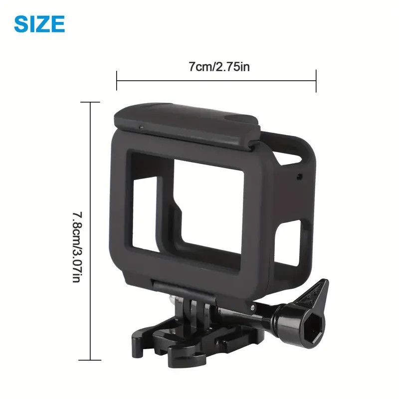 Frame Mount Case For GoPro Hero 7 6 5 Black Vlog Cage Border Cover Accessories