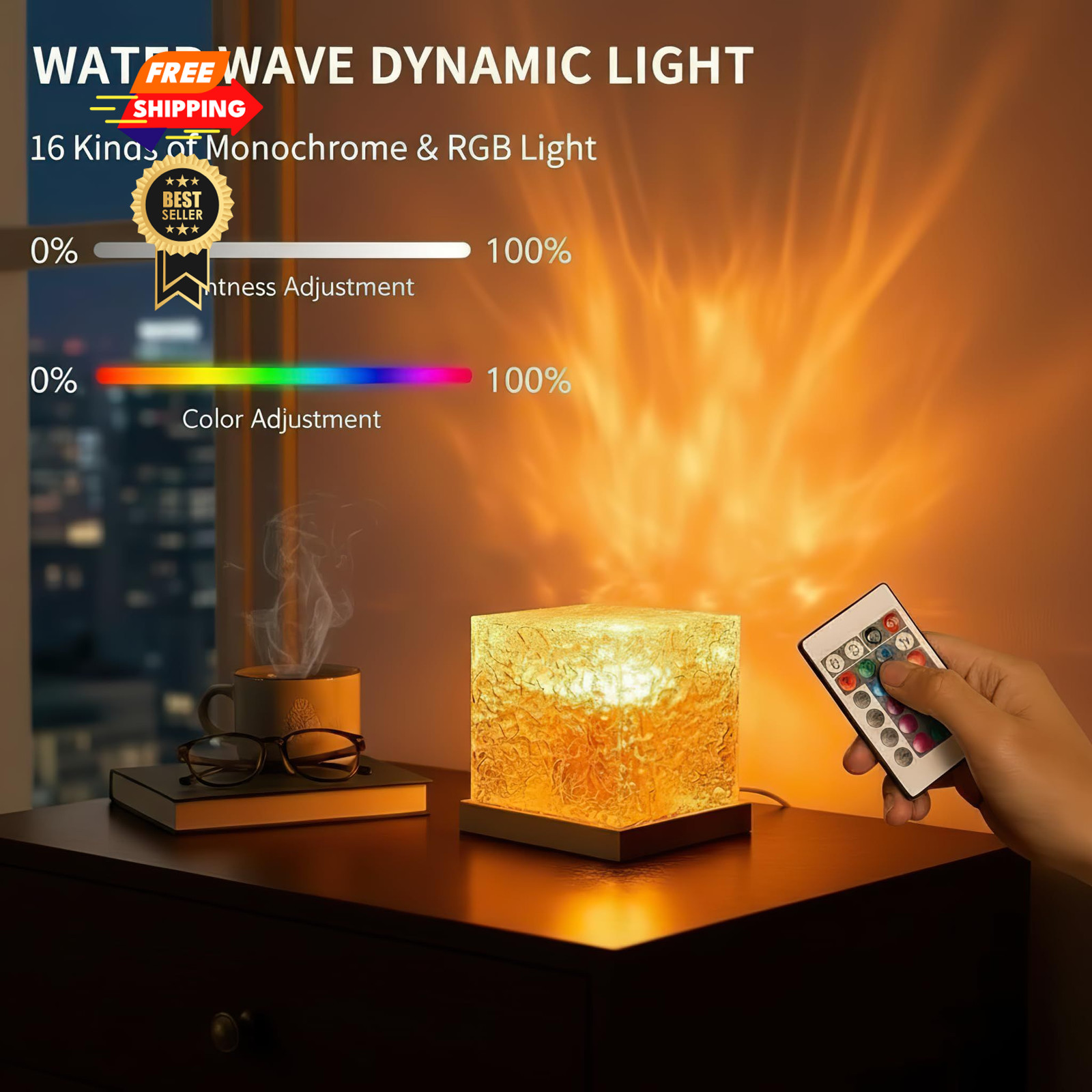 Mavsigak 2026 New Ocean Wave Projector Light, 16 Color Touch & ‎Multicolor