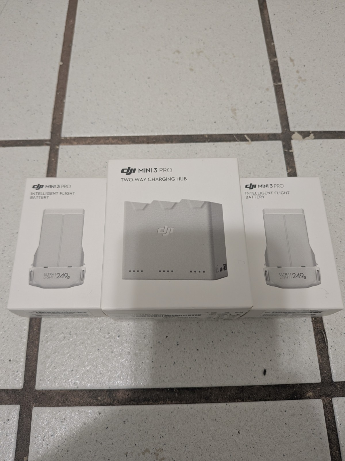 DJI Mini 3 Pro Two-Way Charging Hub and 2 intelligent flight batteries.