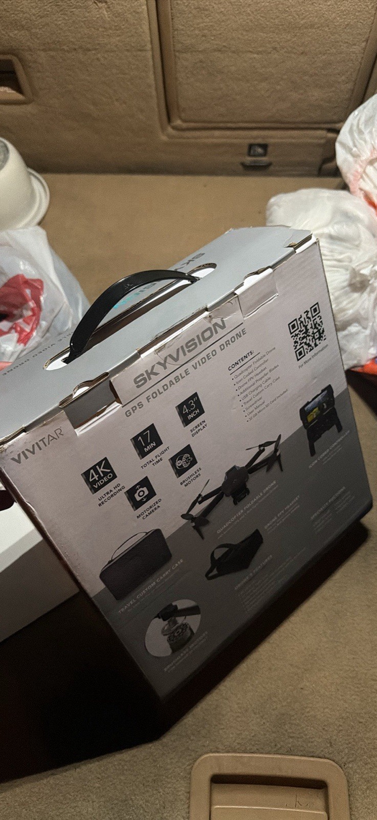 Vivitar Skyvision GPS Foldable 4K Ready-to-Fly Drone 17 Min FPV Headset