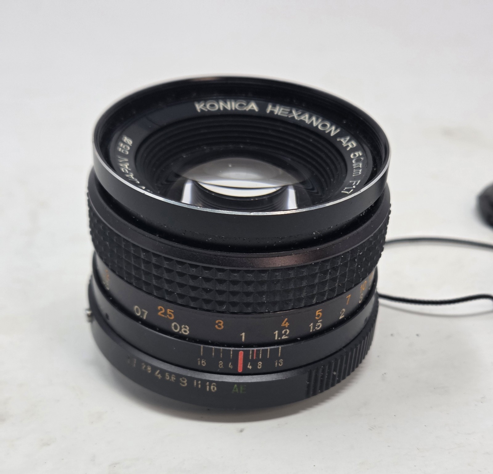 Konica Hexanon AR 50mm f/1.7 AE Lens Konica AR Mount w/ Cap Japan Vintage
