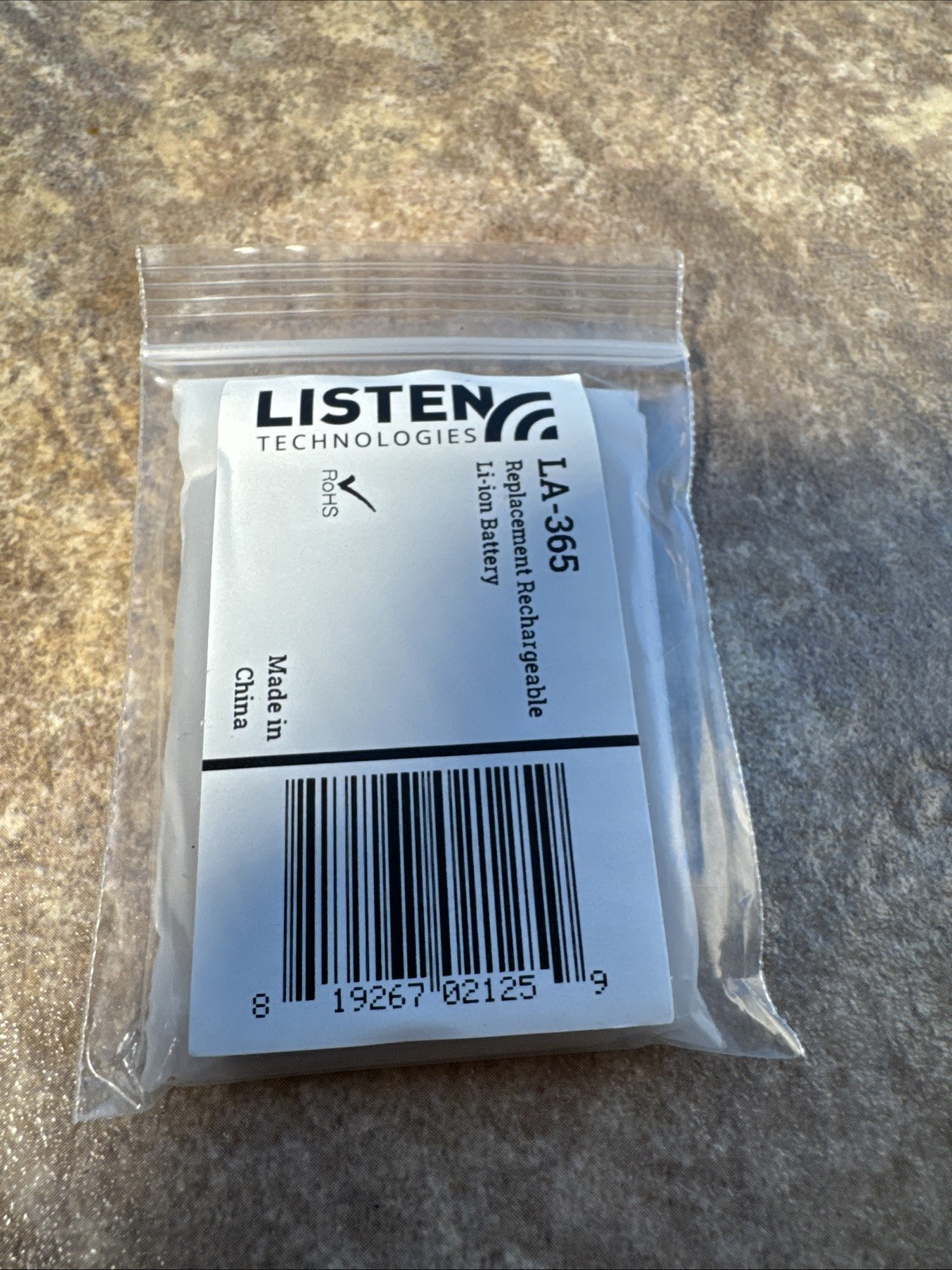 LISTEN Technologies LA-365 OEM Replacement Rechargeable Battery New