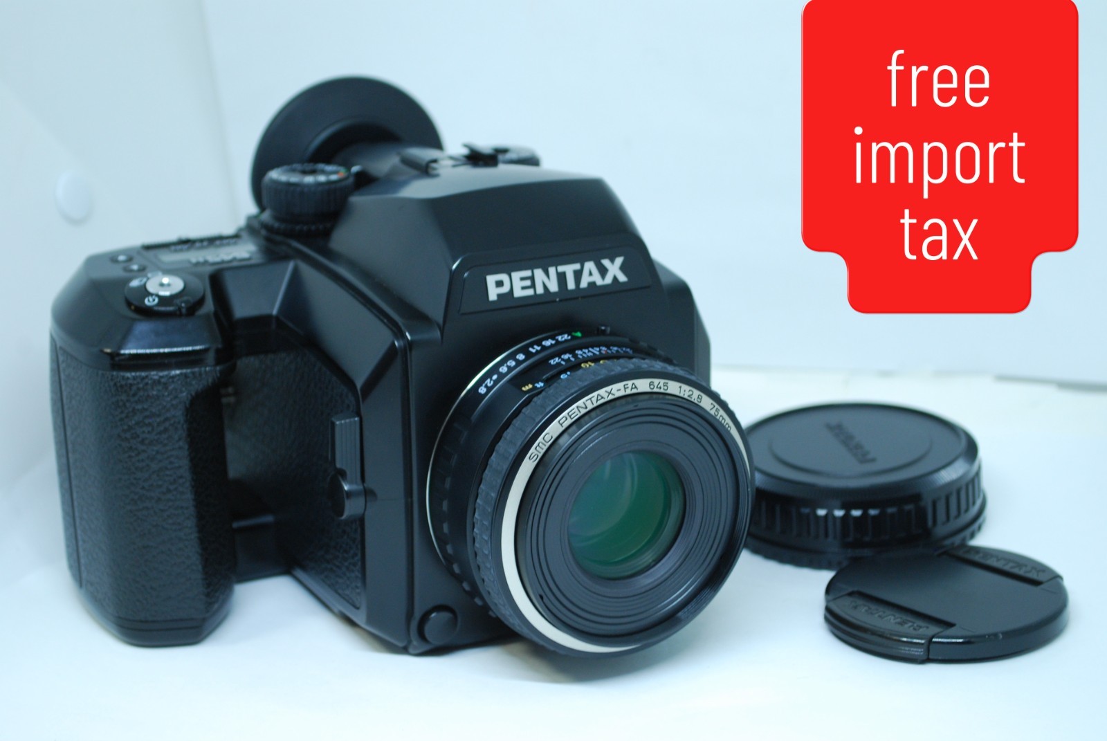 “Excellent+”Pentax 645N Medium Format SLR Film Camera with FA 75mm f2.8 lens set