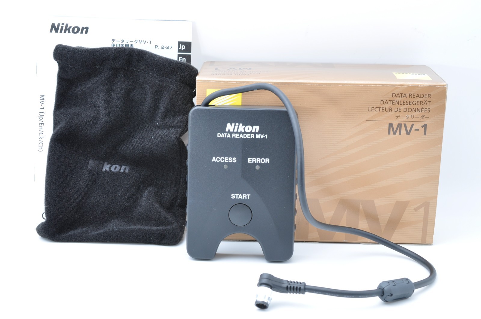 Top Mint in Box Nikon MV-1 MV1 Data Reader For Nikon F100 F5 F6 w/ Pouch