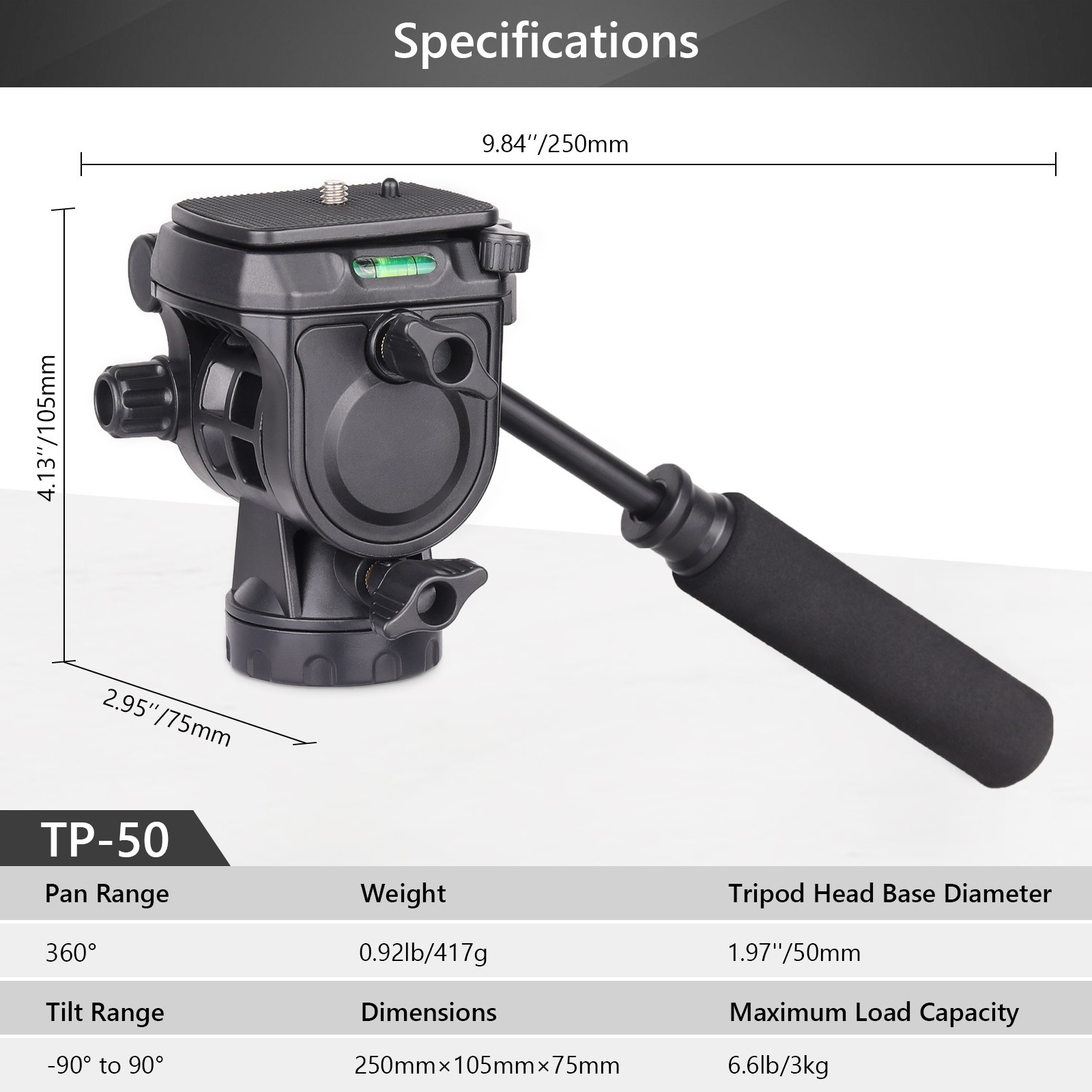 Tripod Fluid Hydraulic Head Panoramic Photography Tripod Head for Camera Tripod