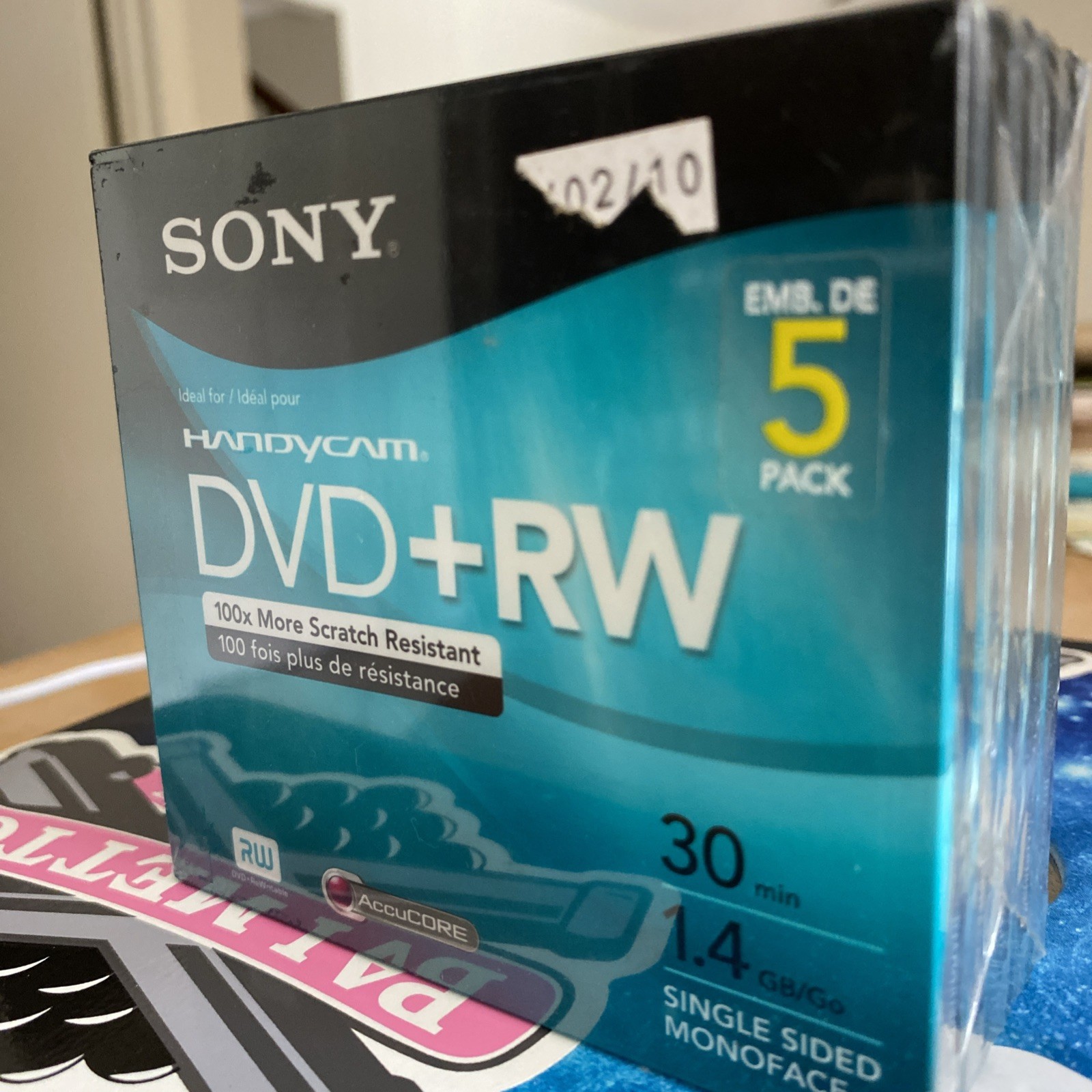 5-Sony Handycam DVD-RW Mini Recordable Disc 1.4GB 30-Minute Pack of 5