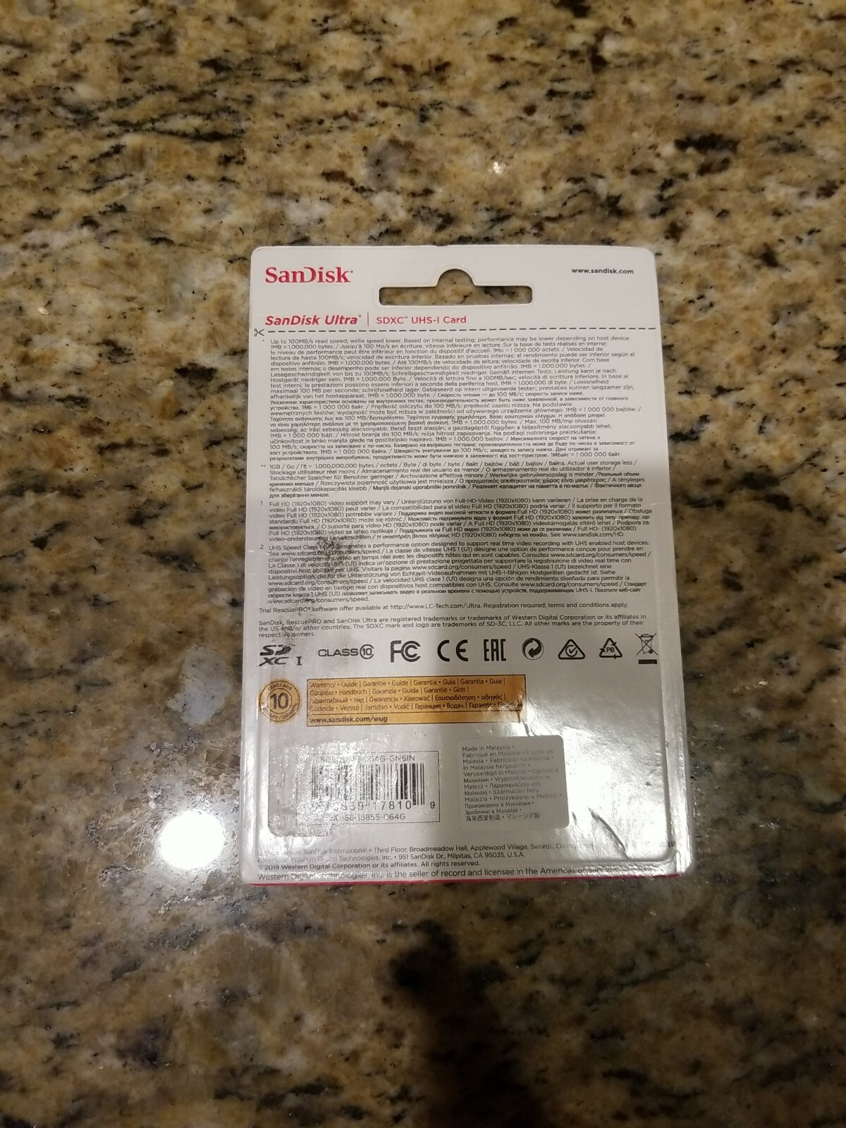 SanDisk Ultra 64 GB SDXC UHS-I Memory Card, Speed Up to 120MB/s, SDSDU, Class 10