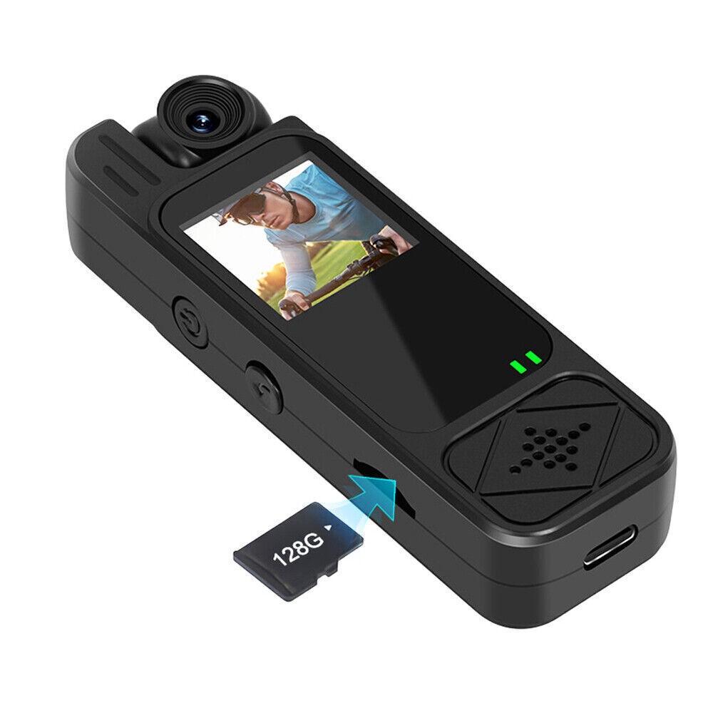 20 Hour 1080P Camcorder Mini Police Body Camera HD 180° Video DVR IR Night Cam
