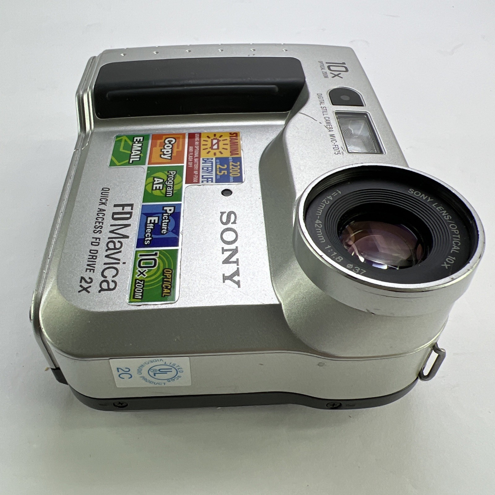 Sony Mavica MVC-FD75 Digital Camera with 3.5″ Floppy Vintage TESTED No Battery