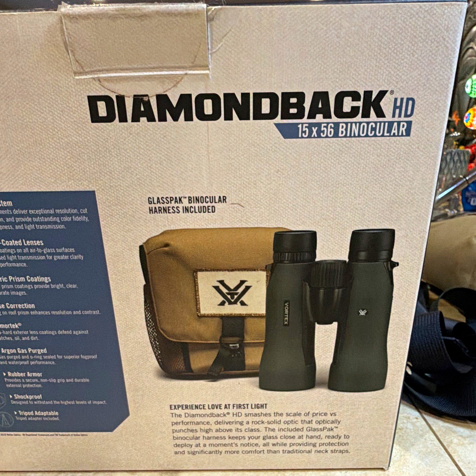 Vortex Diamondback HD 15×56 Roof Prism Binoculars Fully Multi-Coated Green/Black