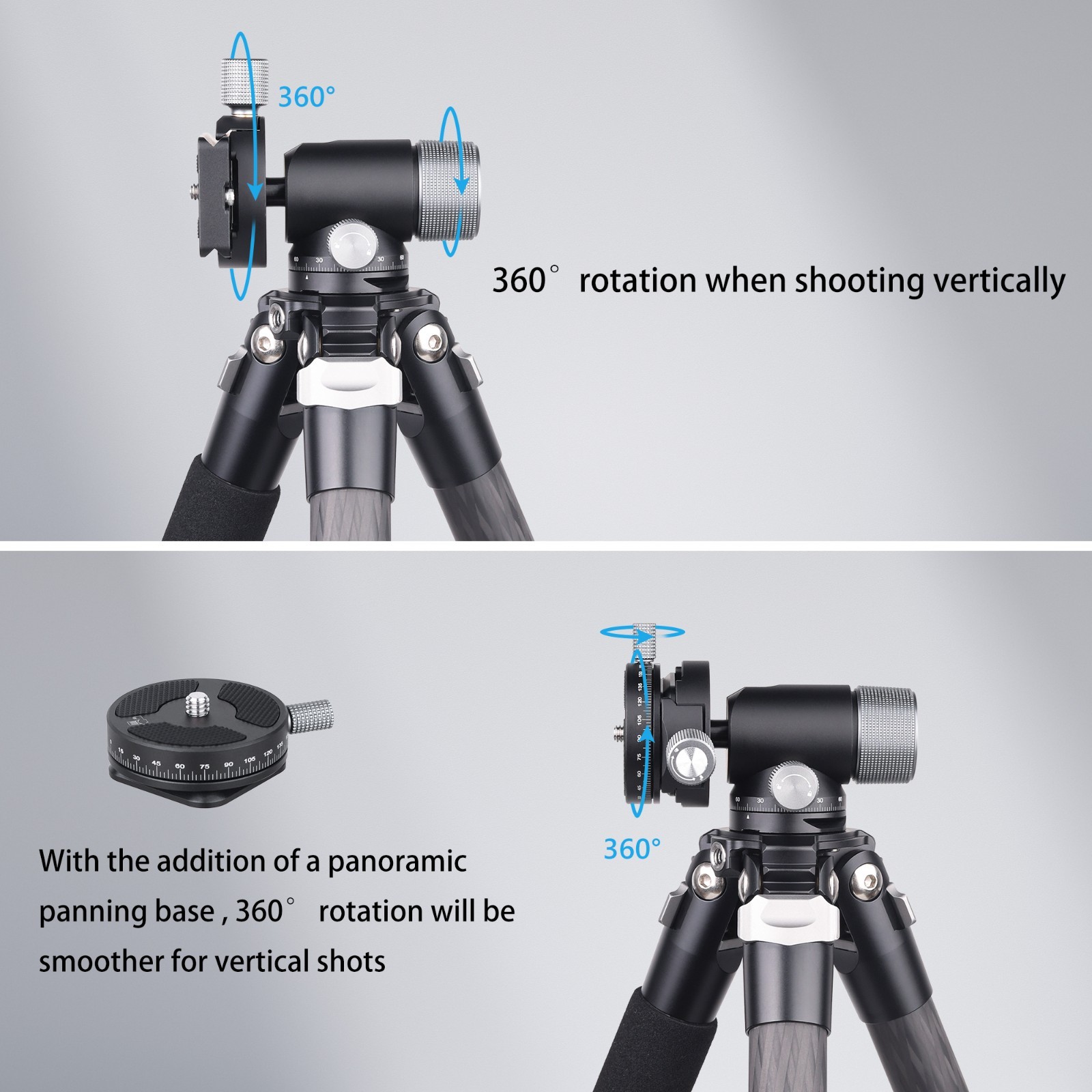 ARTCISE LB44 Panorama All metal Low Profile Tripod Head Ball head fr Camera DLSR