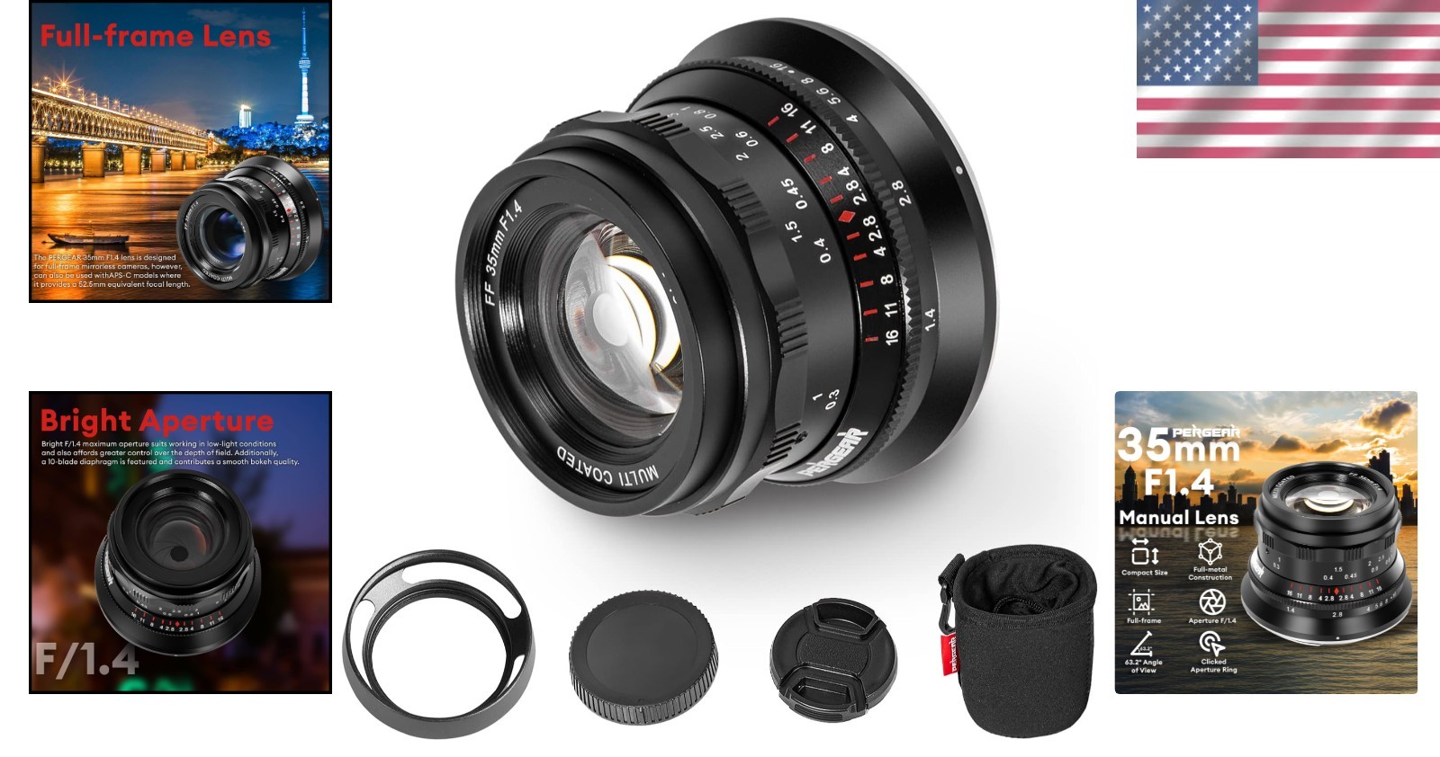 Versatile 35mm F1.4 Lens for APS-C and Full-Frame Cameras