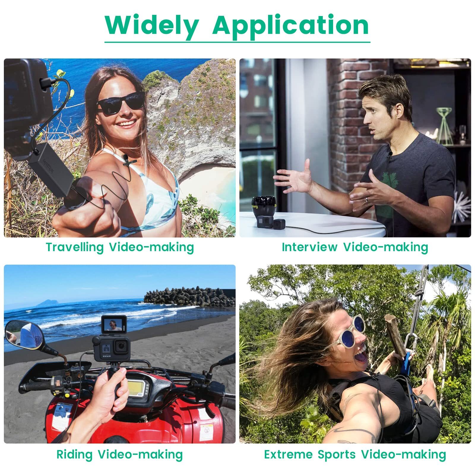 Media Mod Mic For Gopro HERO11 10 9 Black Action Camera Lavalier Lapel Clip On