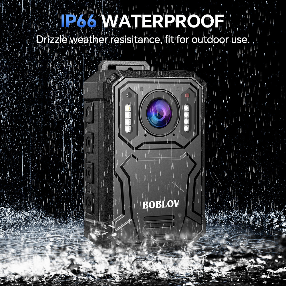 BOBLOV 2K Body worn Camera Audio Video Record 128GB police Law Enforcement Cam