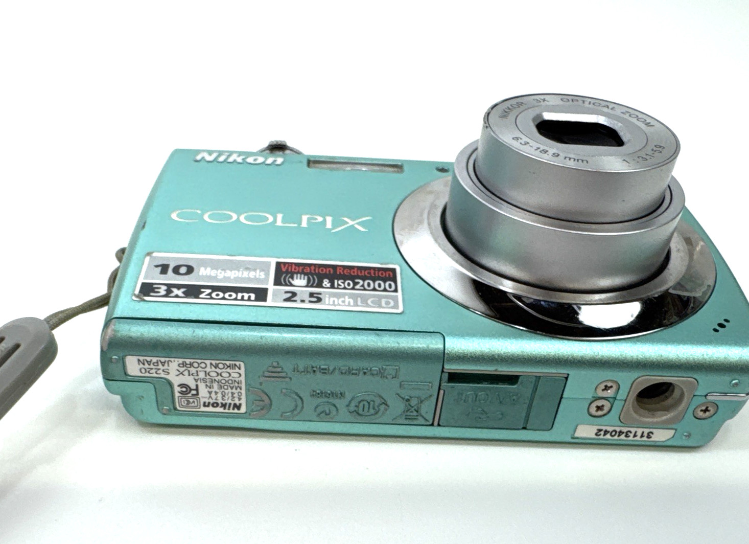 Nikon Coolpix S220 10.0MP Digital Camera Broken Lens Error Parts/Repair