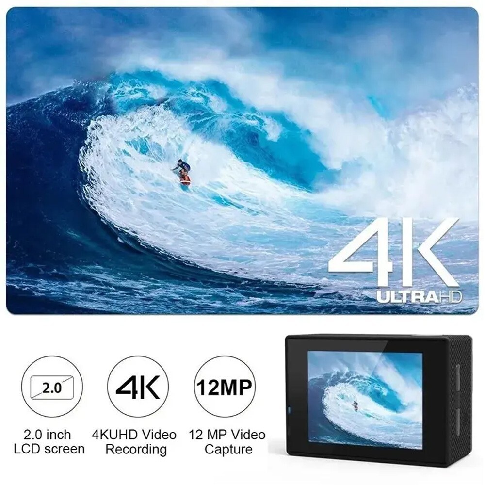 4K Action Camera Sport Video Waterproof Wifi 1080P HD Cam 170° Remote For Go Pro
