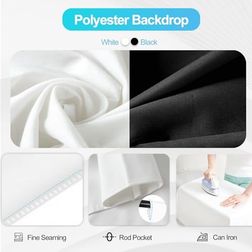 8.5 x 10ft Background 8.5 x 10ft System 10x12ft Backdrop*2(black/white)
