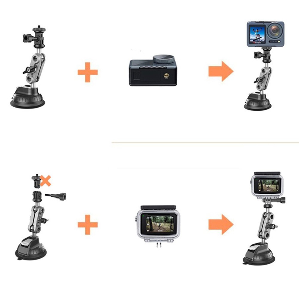 Car Suction Cup Camera Mount for DJI Pocket 3/Action 4/Insta360 X4/GoPro Accs US