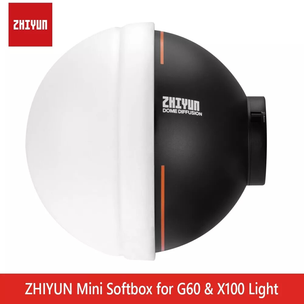 Zhiyun Dome Diffusion ZY Mount Mini Video Light Softbox for Molus X100 RGB,CX100