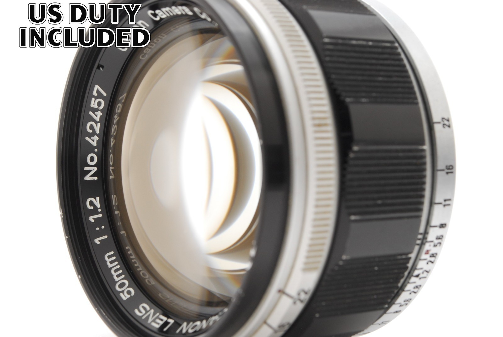 [Exc+5] Canon 50mm F/1.2 F1.2 Lens LTM L39 Leica Screw Mount w/ Case From JAPAN