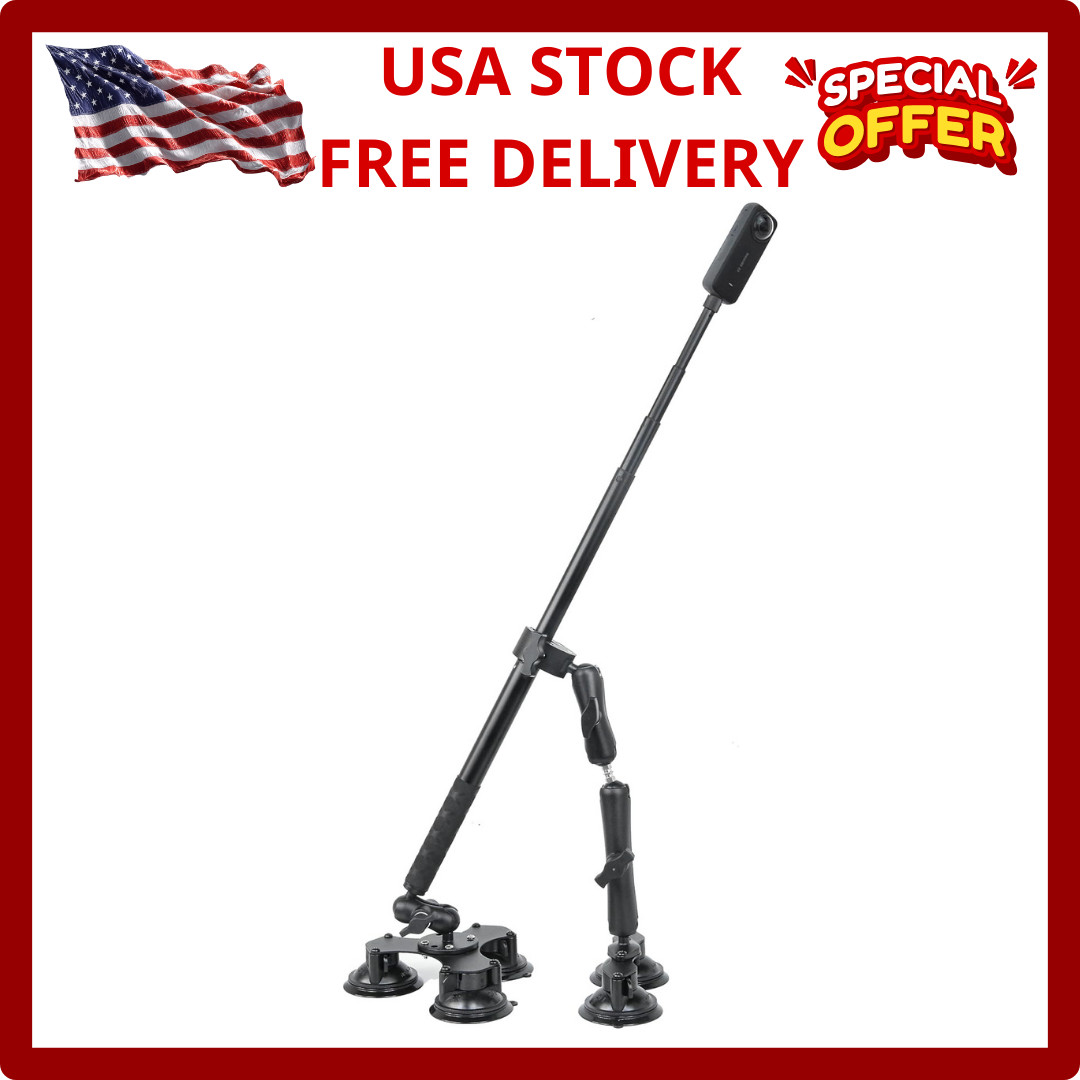360 Camera Suction Cup Car Mount Kit for Insta360 X4/X5 /X3/Ace Pro/Go 3 NEW USA
