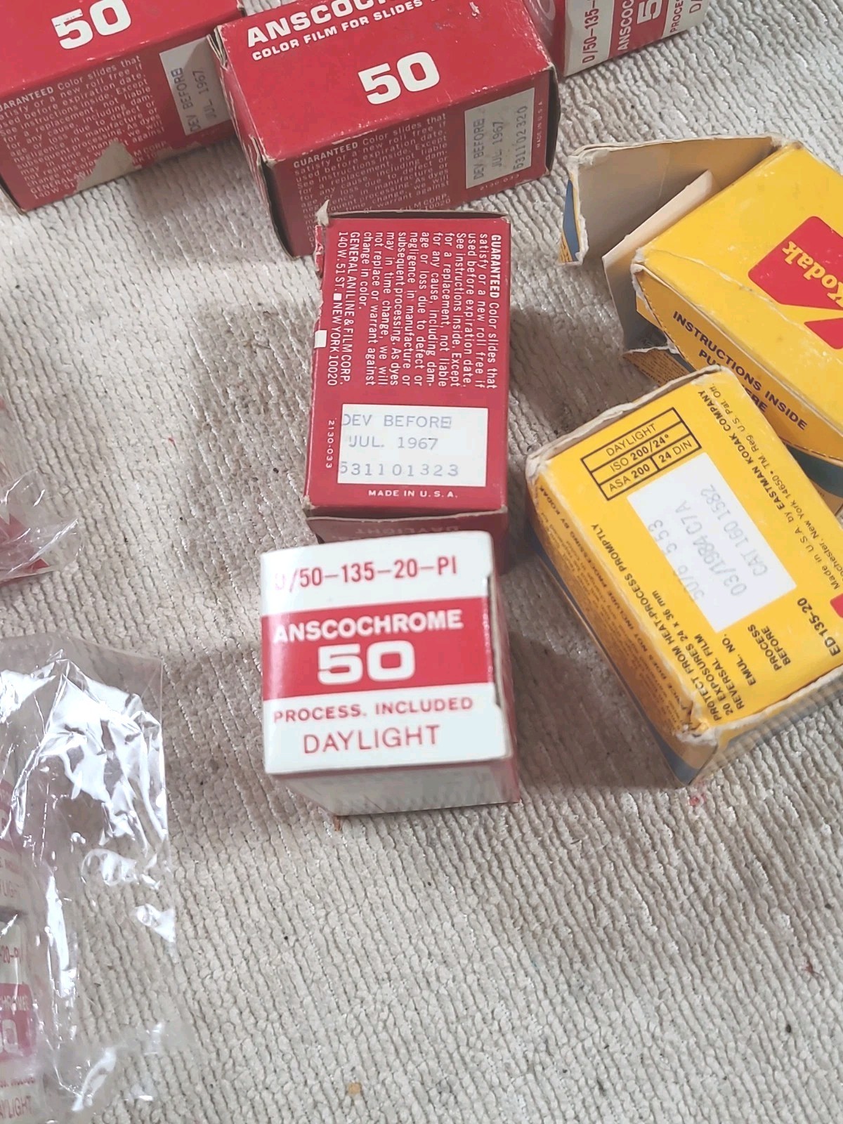 Vintage Mixed Lot OF 31 Ansco Anscochrome & Kodak Film Expired Color & B/W 1960s