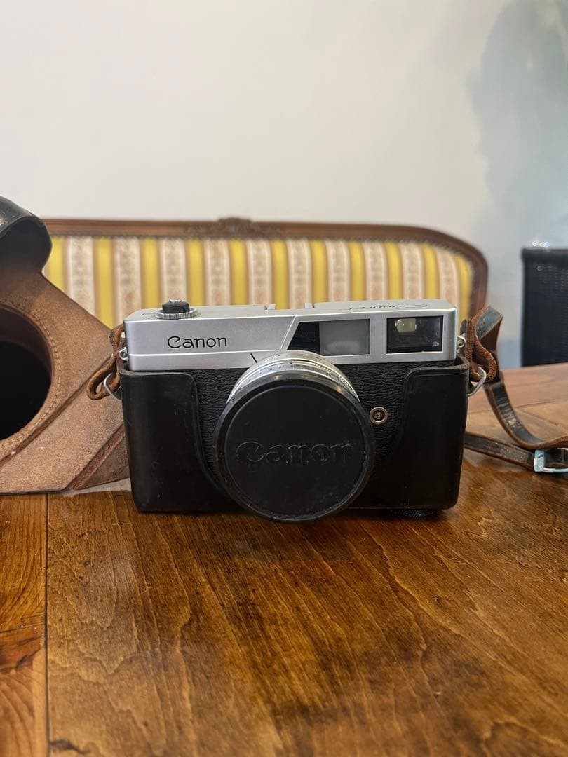 Canon QL Film Camera with Leather Case Compact Vintage Photography Gear