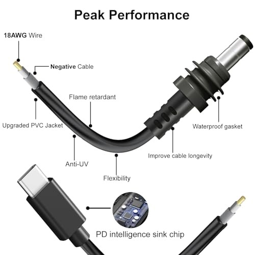 Starlink Mini USB C to DC Power Cable – 3.2ft Starlink Mini Type-C to DC 1M