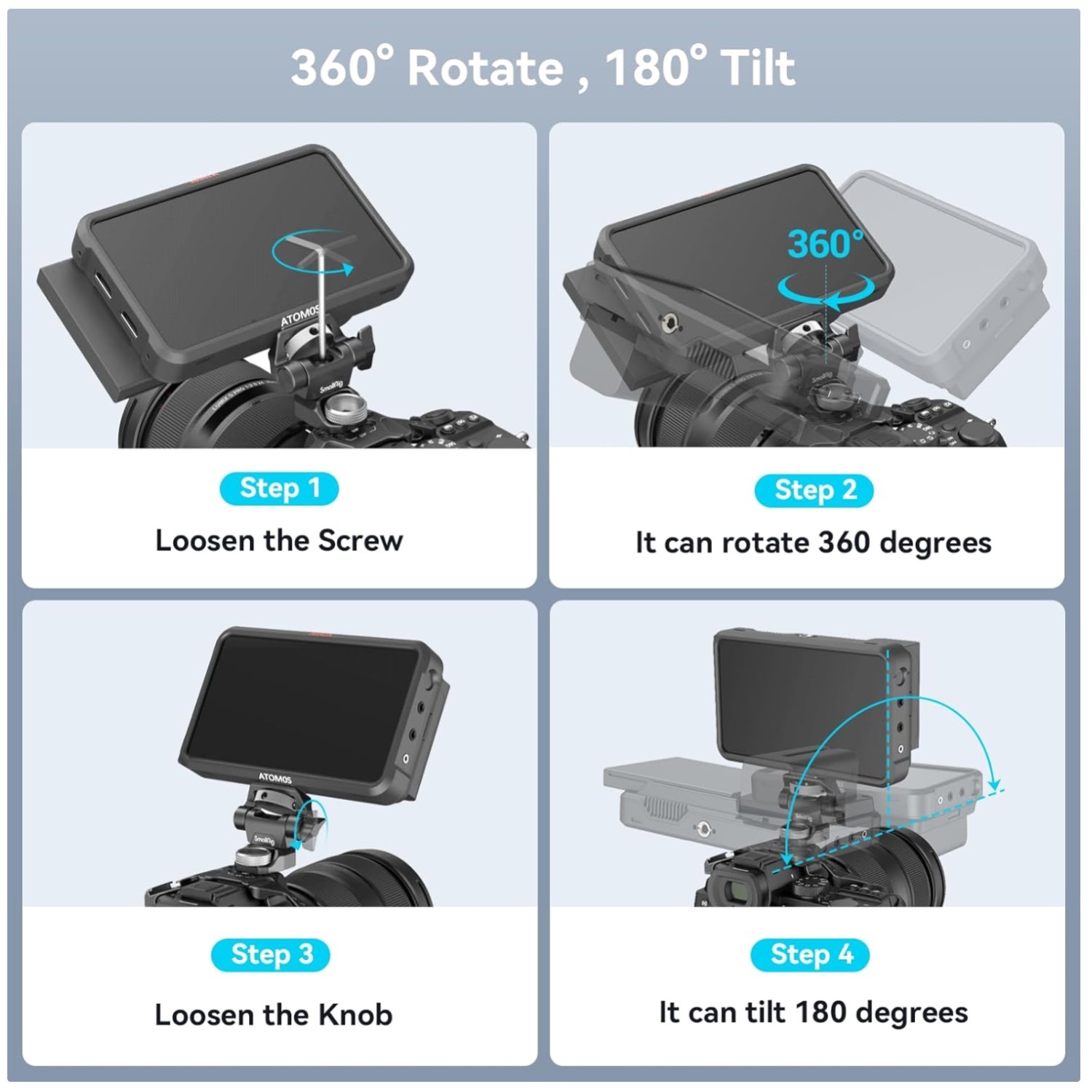 ARRI-Style Monitor Mount with Anti-Twist Design