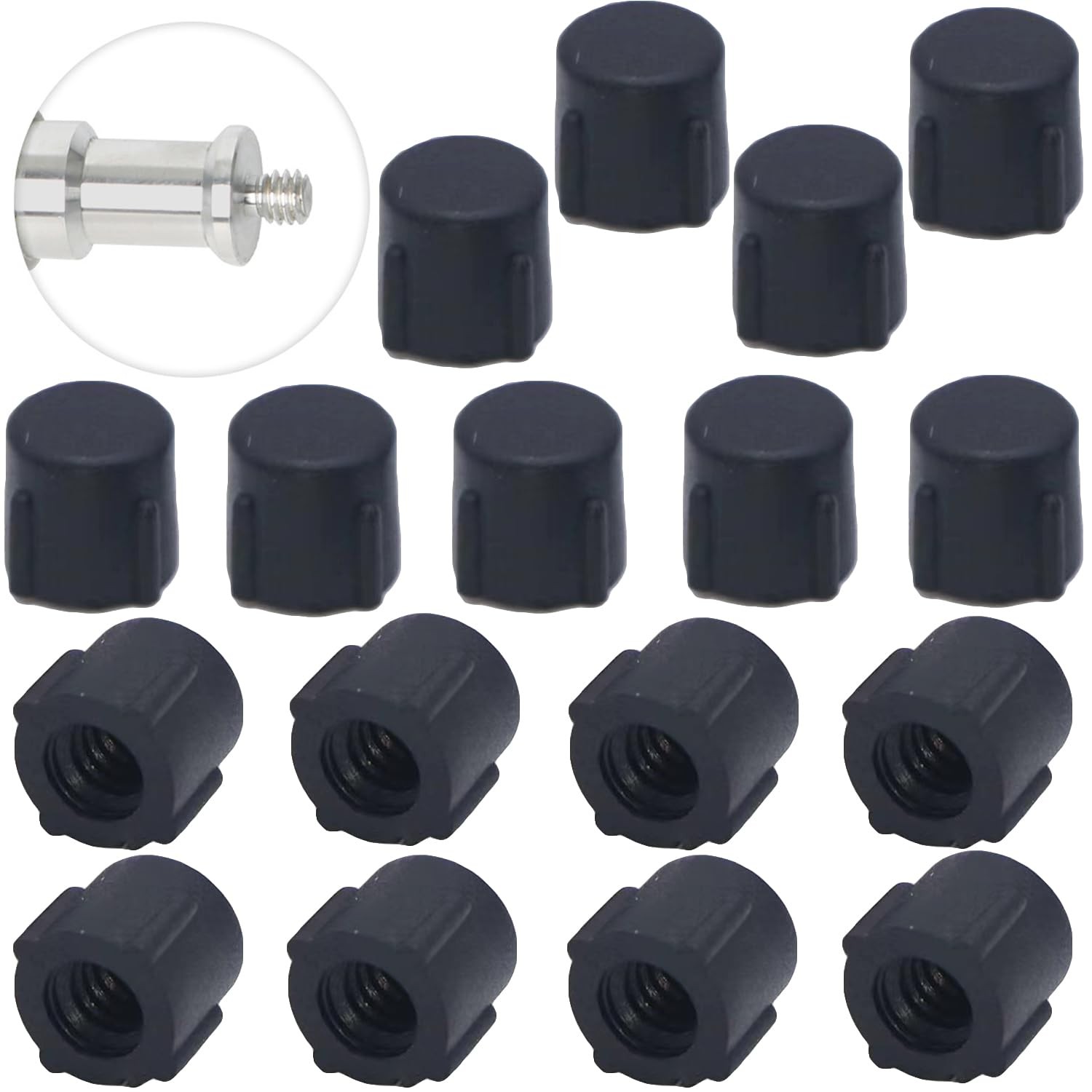 20 Pack Photography Light Stand Top Screw Caps Replacement 1/4”-20 Threaded …