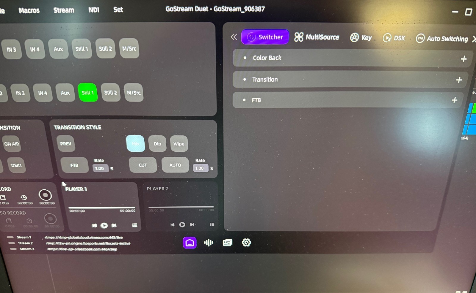 Osee GoStream Duet Multiple Live Stream Camera Video switcher kit.