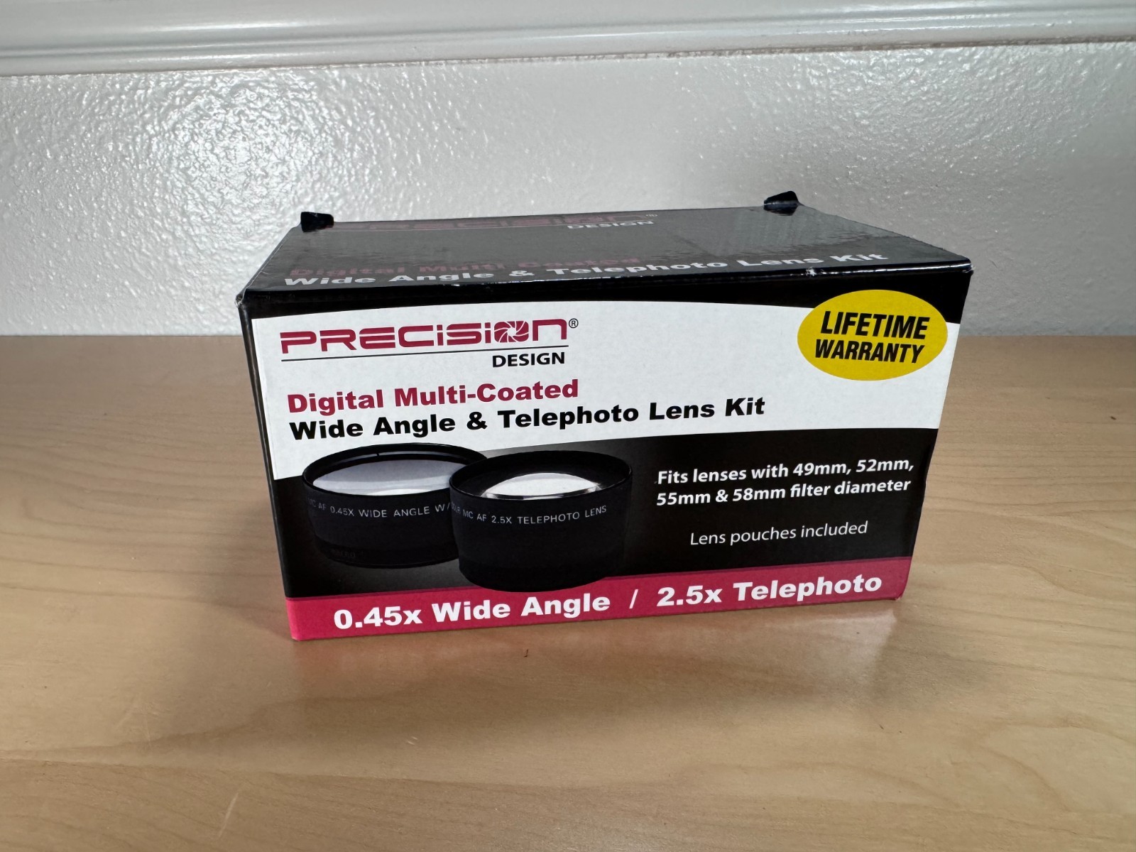 Precision Design Digital Multi-Coated Wide Angle & Telephoto Lens Kit