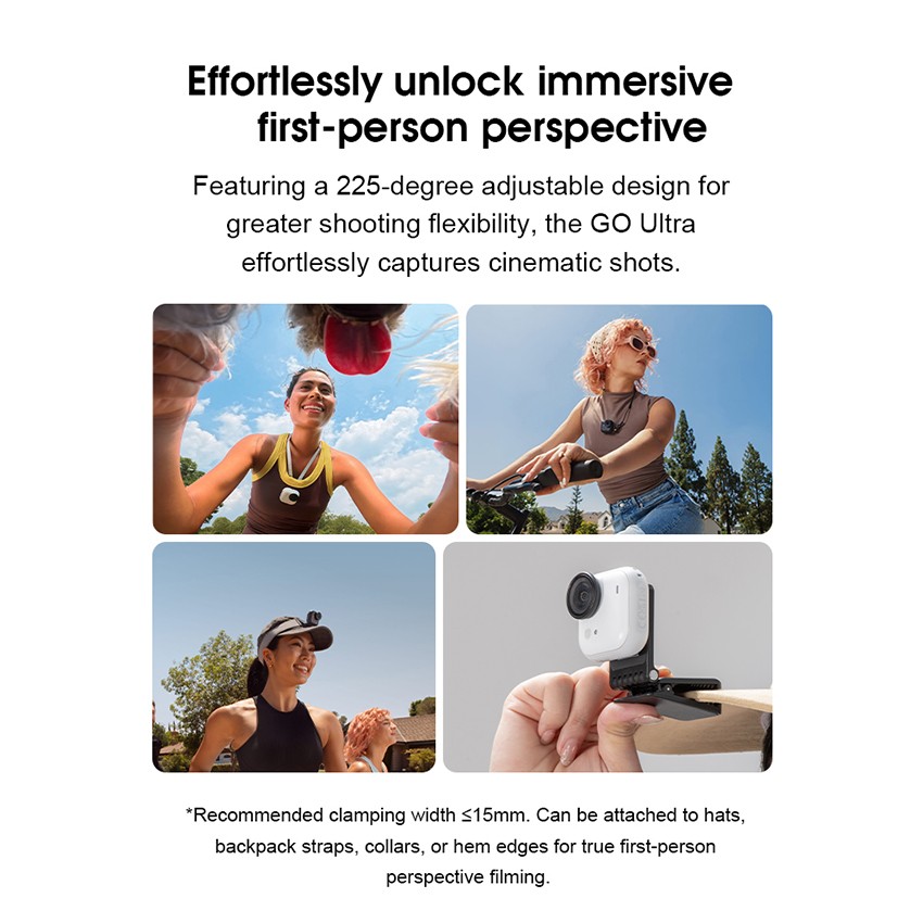 Snap Clamp Magnetic Backpack Clip Base Expansion Mount for Insta360 GO Ultra