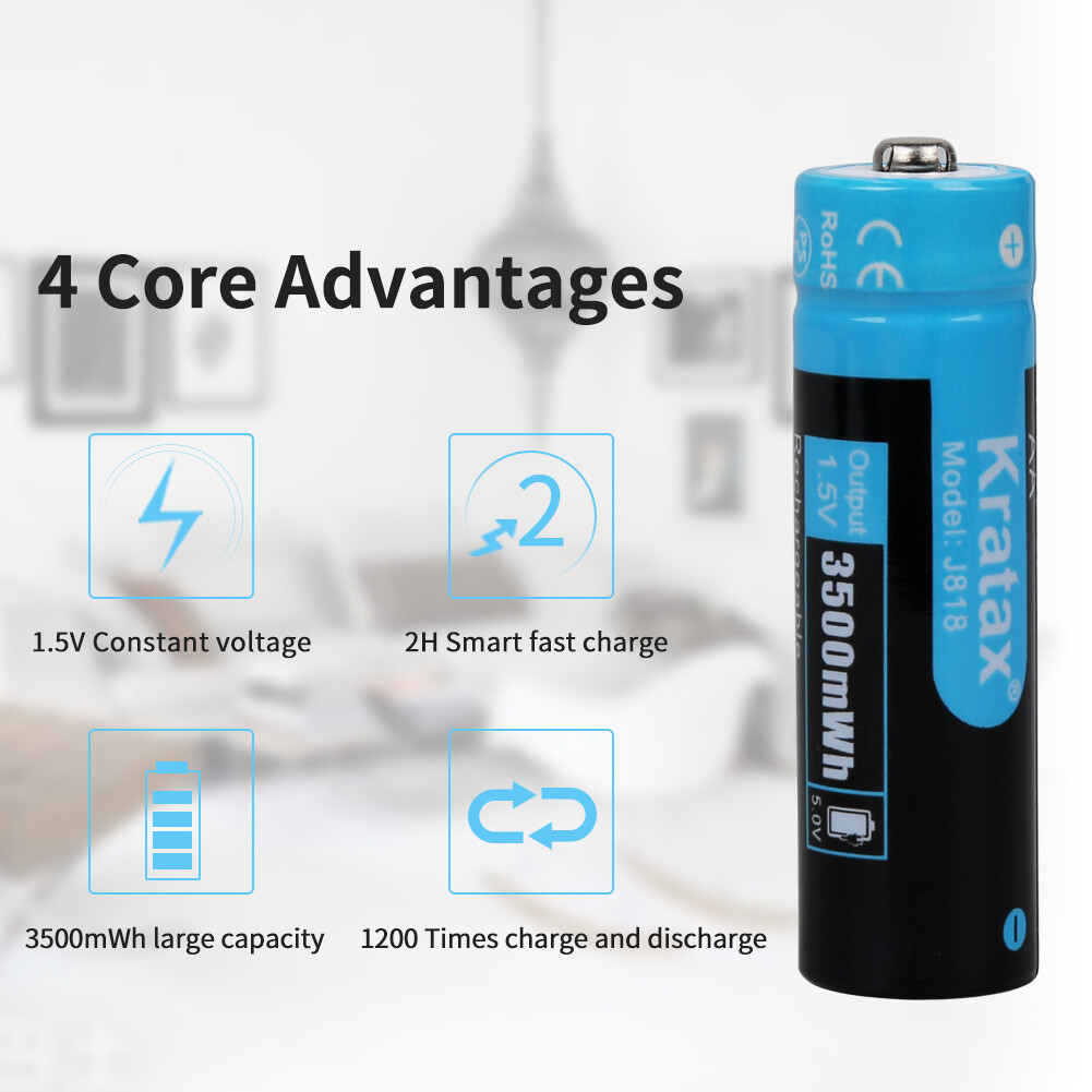 1.5V AA AAA Rechargeable Lithium Batteries with AA/AAA Battery Charger LOT