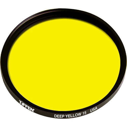Tiffen 49mm Deep Yellow #15 Glass Filter for Black & White Film 49DY15